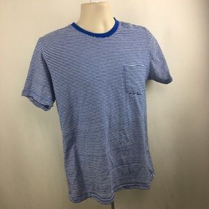 URBAN OUTFITTERS blue and white striped shirt